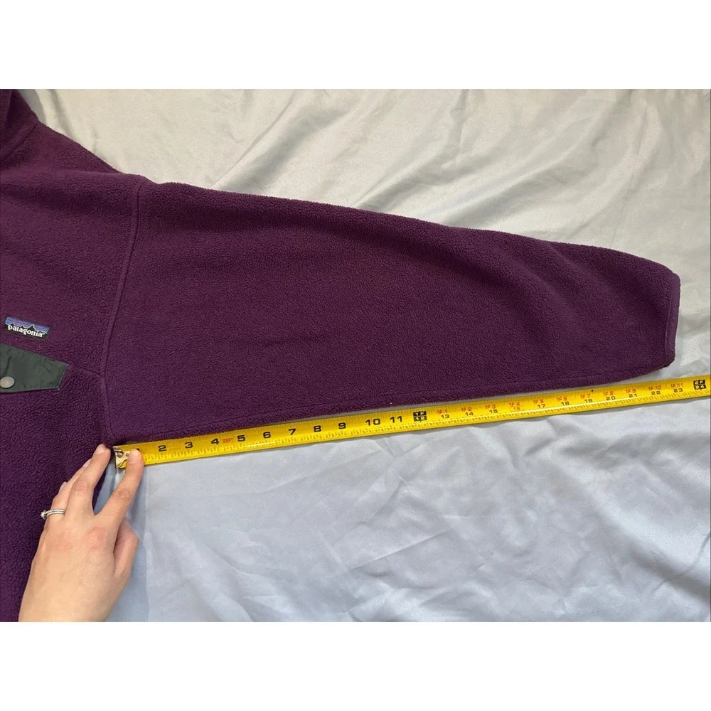 Vintage Patagonia Synchilla Snap-T Purple Green Fleece Pullover Men's S